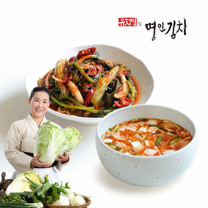 [식품명인 유정임] 열무얼갈이 2kg+나박김치1kg