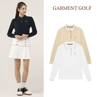 가먼트골프 여성 코튼 피케 카라 긴팔 티셔츠 GFTLC351