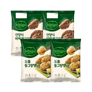 CJ제일제당 비비고 도톰 동그랑땡 560g x2개 + 언양식바싹불고기 460g x2개