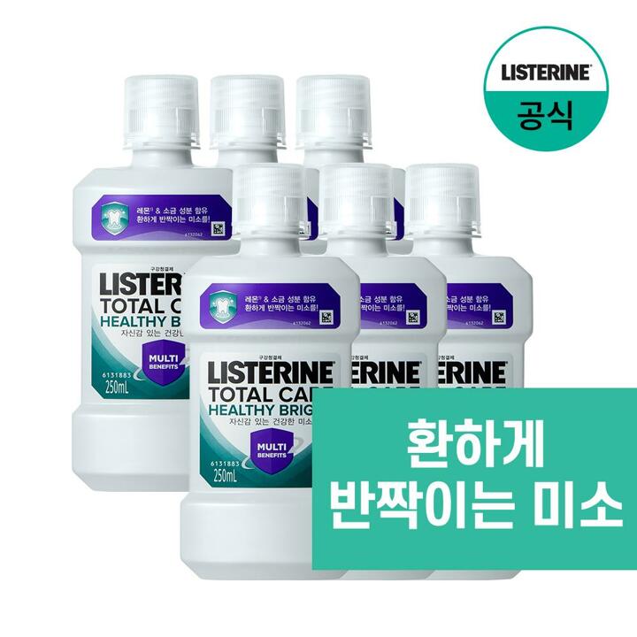 [리스테린] 헬씨 브라이트 250ml x6+(증) 100ml랜덤1개(스트롱)