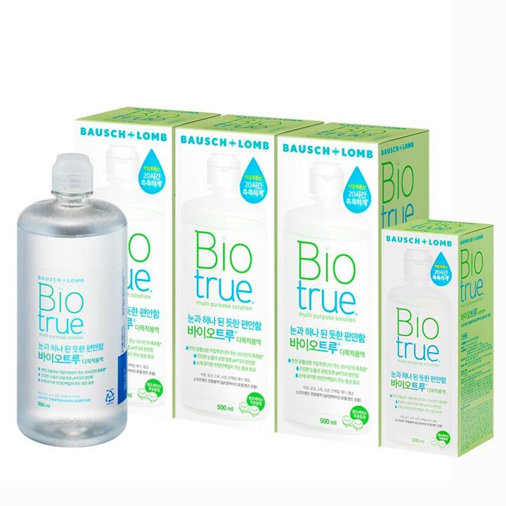 바슈롬 리뉴 바이오트루 500ml x 3개 + 300ml x 1개 소프트 렌즈 세척액