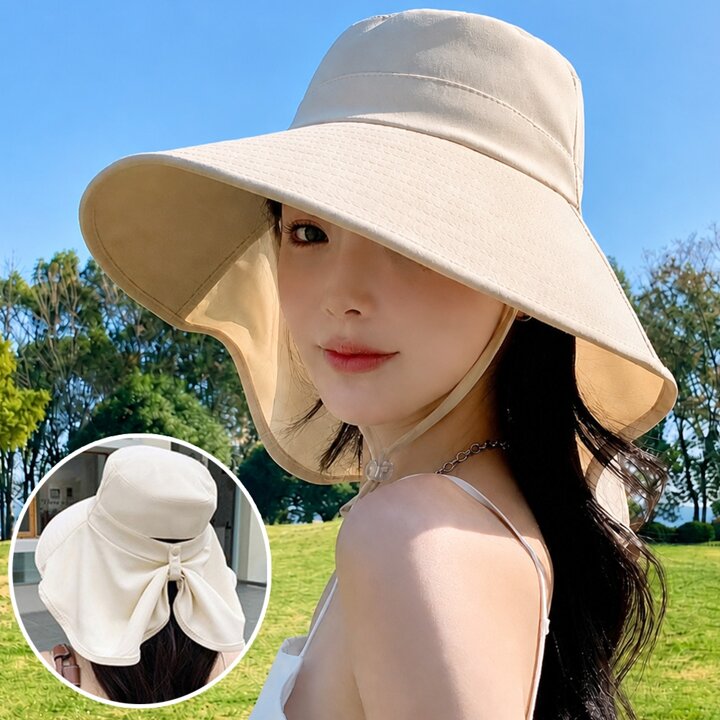 여성용 자외선차단 여름 버킷햇 햇빛가리개 벙거지모자 접이식 와이어 넓은챙 모자 바캉스