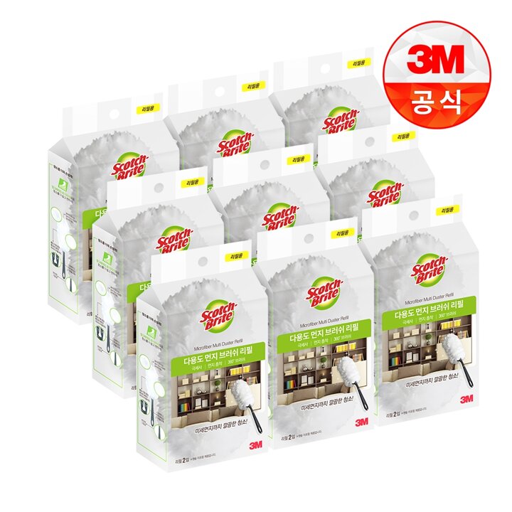 [3M]뉴 다용도 먼지떨이/브러쉬 리필 2입 X 9개