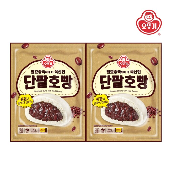 [오뚜기] 발효증숙 단팥호빵 360g x 2개