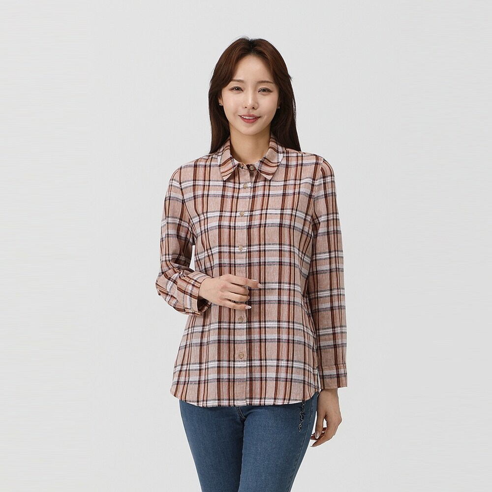 [PAT] 기본 린넨 체크 셔츠_1J41532