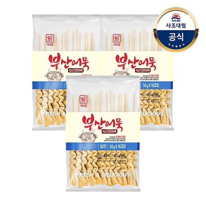 대림냉동ㅣ대림선 빅사각꼬치 800g(냉동) x3개