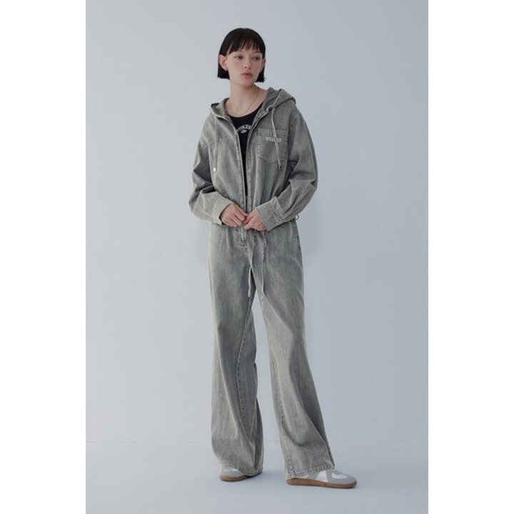 (신세계김해점)[보브] EXCLUSIVE 단독 벨티드 워싱 데님 팬츠 (7156255800)