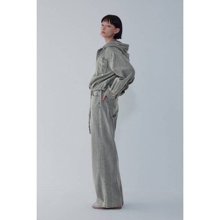 (신세계김해점)[보브] EXCLUSIVE 단독 벨티드 워싱 데님 팬츠 (7156255800)