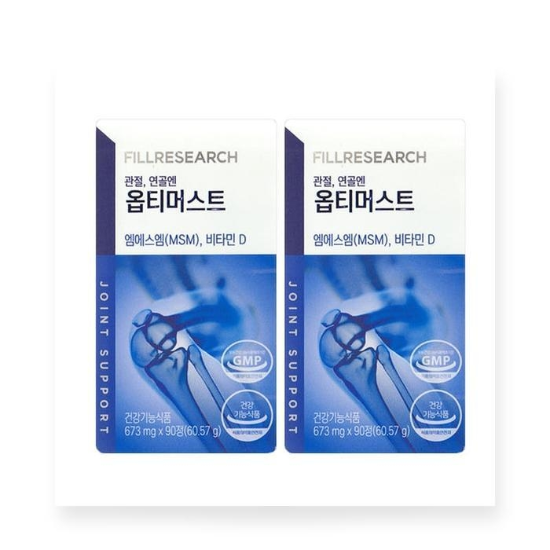 (주)셀러허브 52596105-필리서치 옵티머스트 관절 연골 뼈 비타민D 옵티 OPTI MSM 673mg x 90정 2박스(SH)