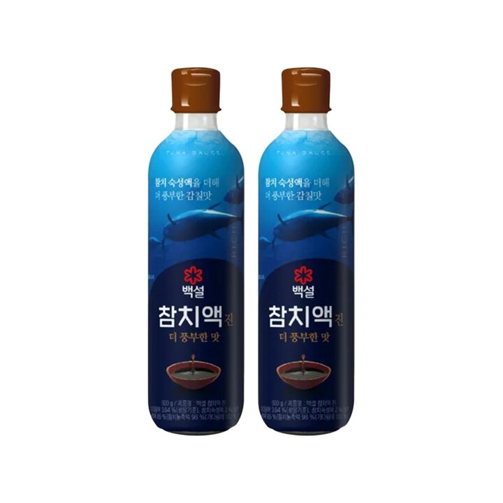 CJ 백설 참치액 진더풍부한맛 500g x2개