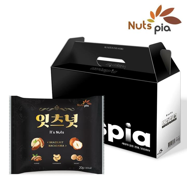 [넛츠피아] 잇츠넛 50봉 선물세트 매일 하루 한줌견과