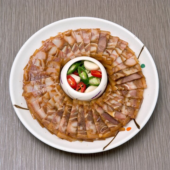 삼삼한 맛있는 옛날 돈편육250g(국산 돼지머리통편육)4팩+매콤소스