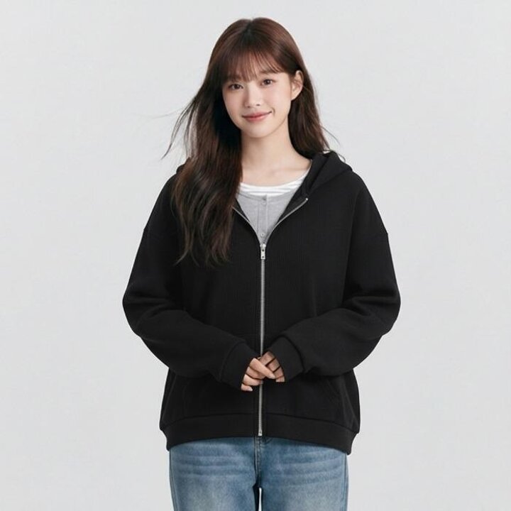 행텐틴즈동백01여아니트라이크후드집업블랙14560-134-201-05-100