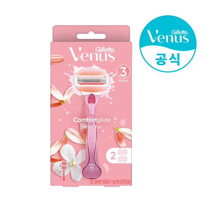 질레트 비너스 컴포트글라이드 화이트티 면도기