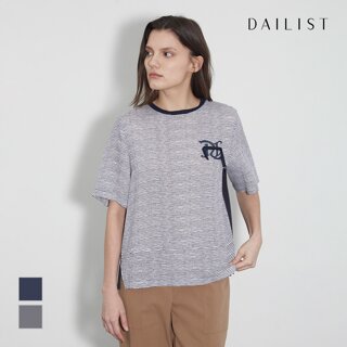 [데일리스트] 스트라이프 배색 티셔츠_MDBAS5M3241
