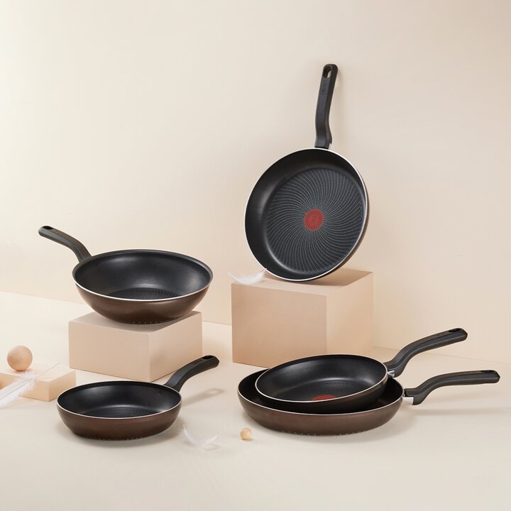 테팔 인덕션 라이트쿡 후라이팬 28cm+유리뚜껑 28cm