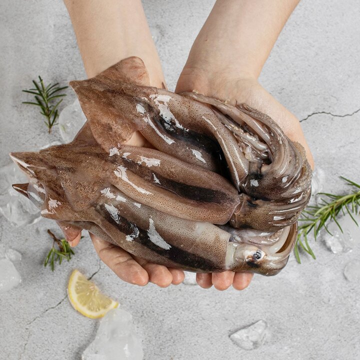 [G][마녀바스켓] 녹진한 손질 통찜용 오징어 자연산 1.5kg(12-21미)