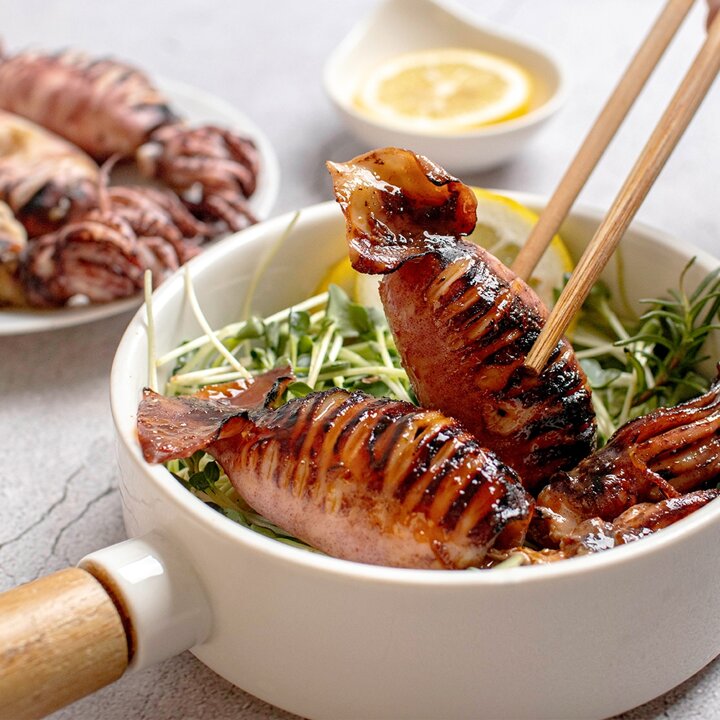[G][마녀바스켓] 녹진한 손질 통찜용 오징어 자연산 1.5kg(12-21미)