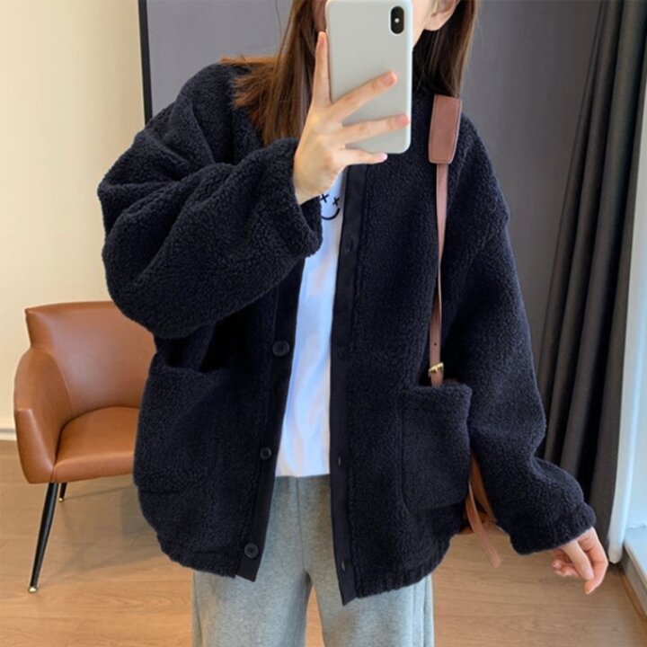 바라트 버튼 후리스 점퍼
