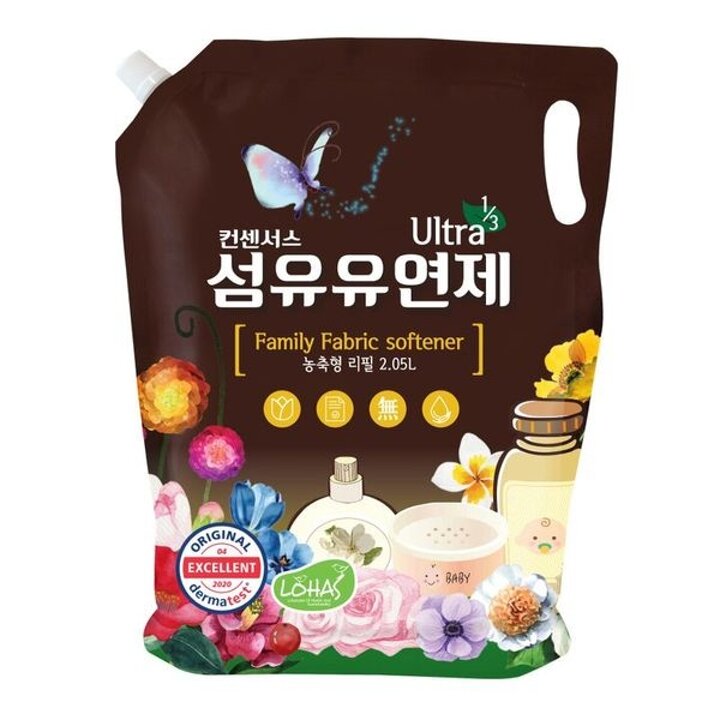 컨센서스 고농축 순한 섬유유연제 2.05L (리필) (2가지향 택1)[34887860]