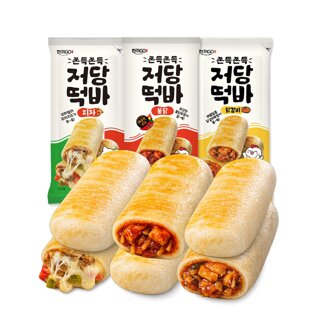한끼고 쫀득쫀득 저당떡바 12팩 (닭갈비4 피자4 불닭4)