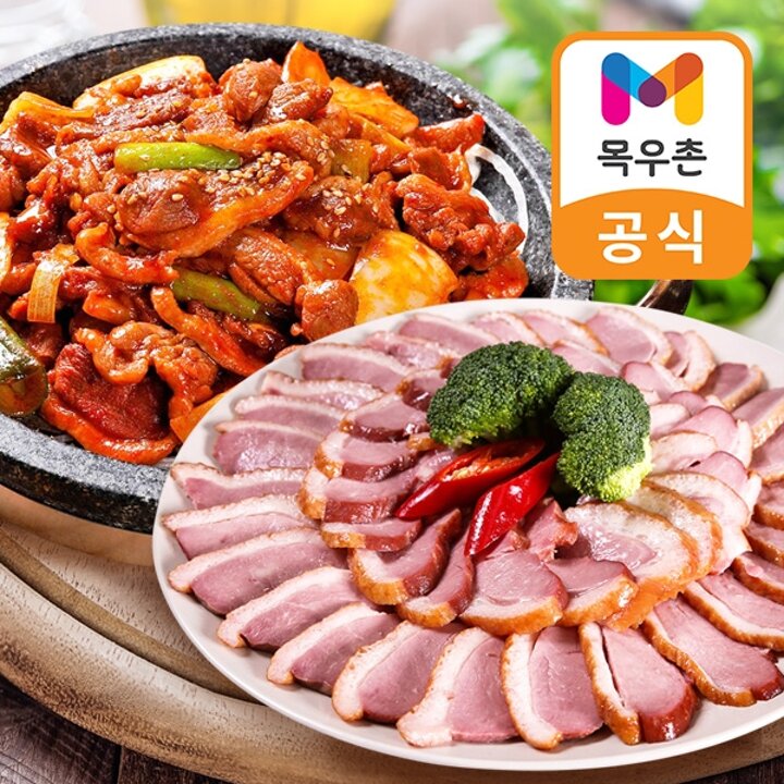 [목우촌] 허브갈릭 훈제오리 슬라이스 210g x 6팩(소스 3봉,오리주물럭 250g x 3팩
