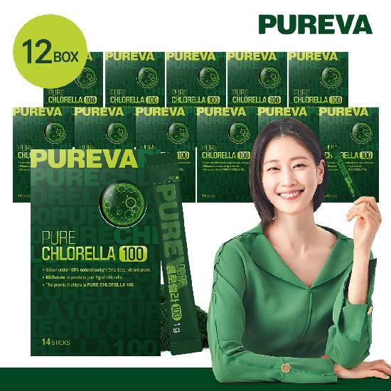 (방송에서만 2박스 더!)[이현이 Pick] 퓨레바 퓨어 클로렐라 100 14포 x 12박스 (총 168포)[1]