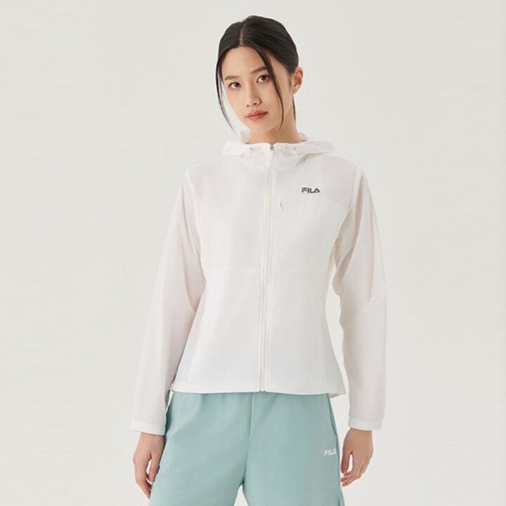 (대구신세계)[휠라 공식] 경량 스트레치 베이직 바람막이(FS2JKG2251F WHI)