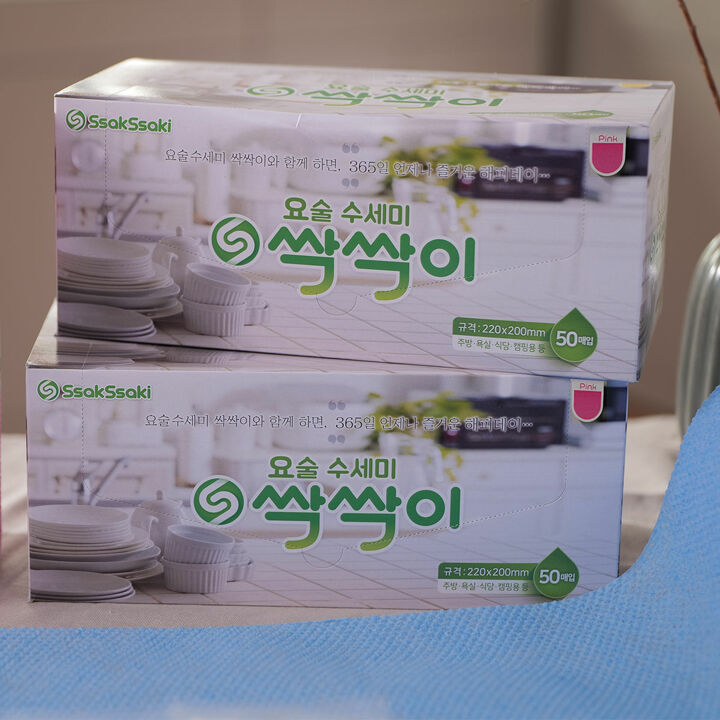 [까사마루] 싹싹이 뽑아쓰는 요술 수세미 410매
