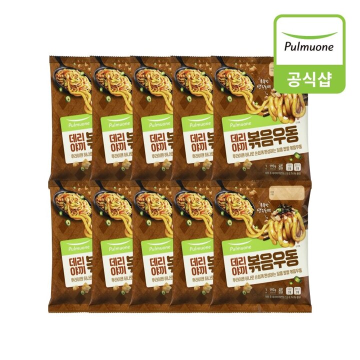 풀무원 데리야끼 볶음우동 1인 (193g)X10개