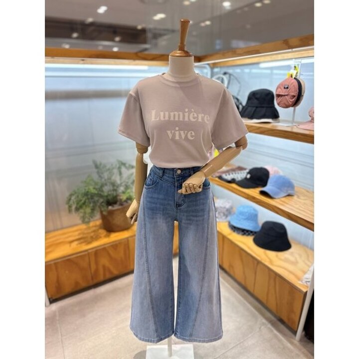 (신세계하남점)라인배색 와이드 데님팬츠(LK61E5DP521X)