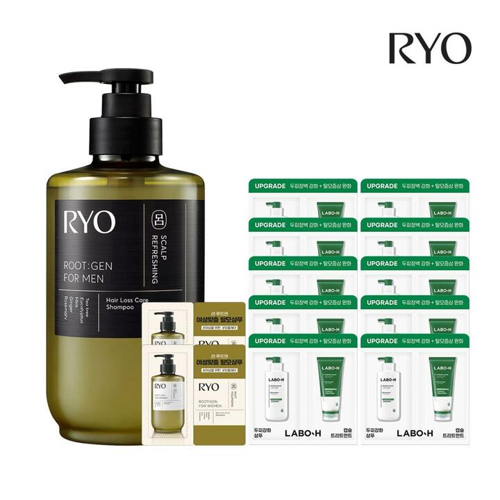 [신라쇼 ONLY][기간한정]려 루트젠 탈모전문케어 샴푸 남성 515ml+추가 증정
