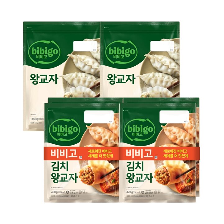 CJ 비비고 왕교자 1.05kg x2봉 + 김치왕교자 420g x 4봉