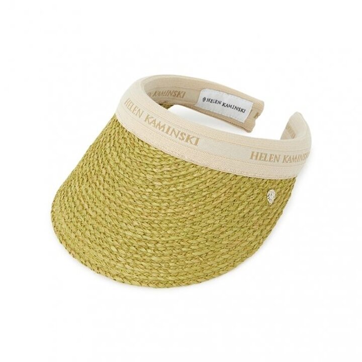 헬렌카민스키 비앙카 10 여성 바이저 HAT50265 CHARTREUSE NATURAL LOGO