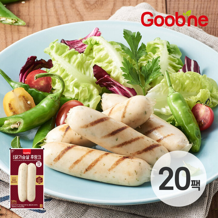 굽네 닭가슴살 후랑크 청양고추 120g*20팩 AJ04