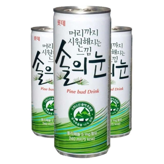 (주)셀러허브 롯데칠성 솔의눈 이무 240ml x 30캔 소나무음료 기타