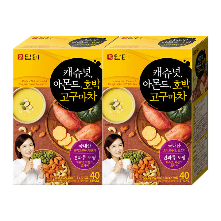 담터 캐슈넛 아몬드 호박 고구마차 40T 2개