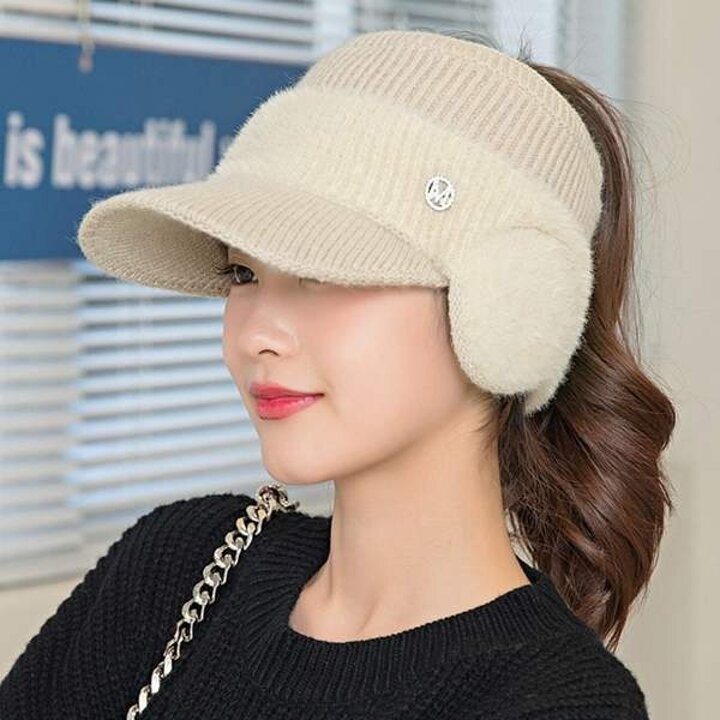 6컬러 방한골프모자 여자겨울골프모자 니트골프모자
