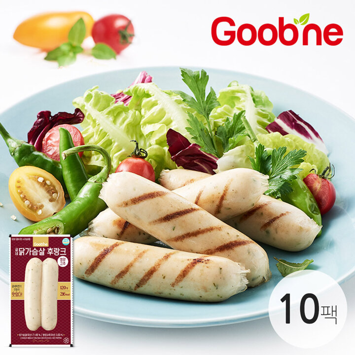 굽네 닭가슴살 후랑크 청양고추 120g*10팩 AJ03
