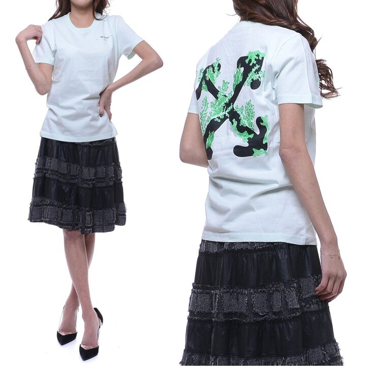 (신세계마산점)[오프화이트] 20SS 여성 코랄 애로우 반팔티 (OWAA049R20B07039 3110 20S)