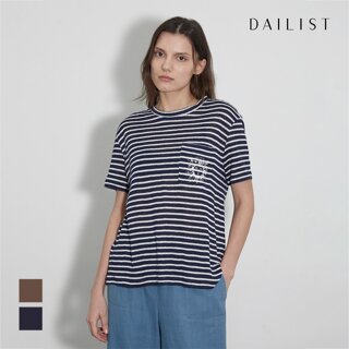 [데일리스트] 스트라이프 포켓 티셔츠_MDBAS5M4171