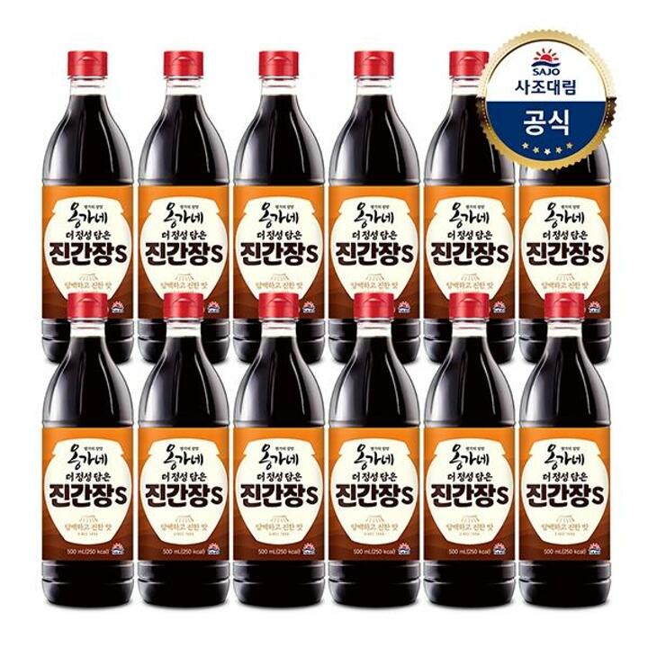 [사조대림] 옹가네 더정성담은 진간장S 500ml x 12개
