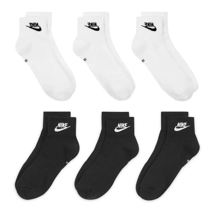 [3pack] 스포츠 쿠션 로고 크루삭스 단목 3PACK 블랙/화이트