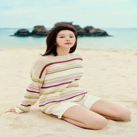 멀티 스트라이프 메쉬 니트(SAKP61531)