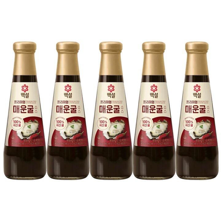 CJ 백설 프리미엄 매운굴소스 350g x5개