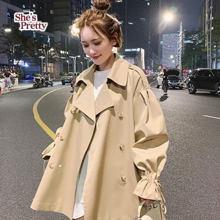 [하프클럽/쉬즈프리티]러블리무드트렌치쟈켓