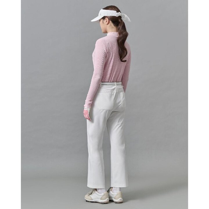 (신세계강남점)SS25 여성 넥변형 플리츠 긴팔 티셔츠 - 핑크 (BJ5241A05X)