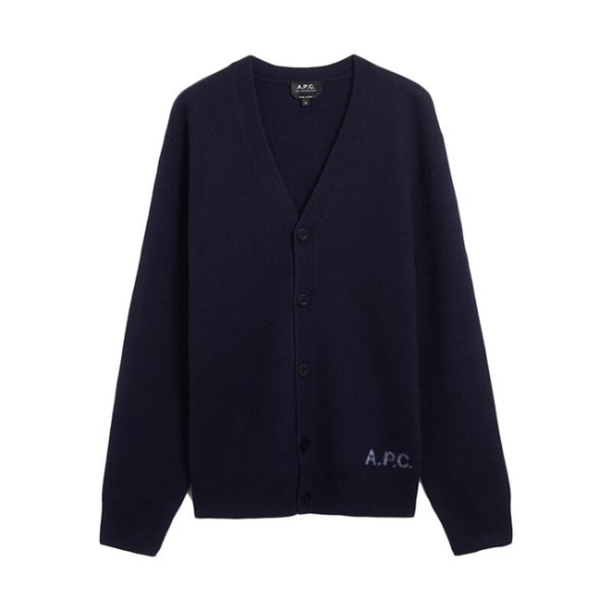 [명품] 아페쎄 26SS KENNY 로고 가디건 다크네이비 WVBDK H22305 IAK