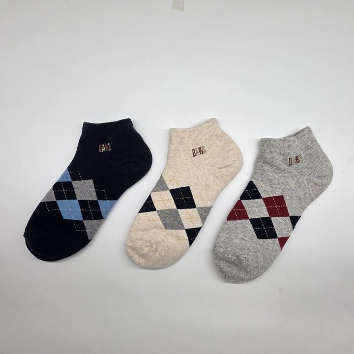 (광주신세계)여성 두줄아가일 양말 3족 선물세트 26413