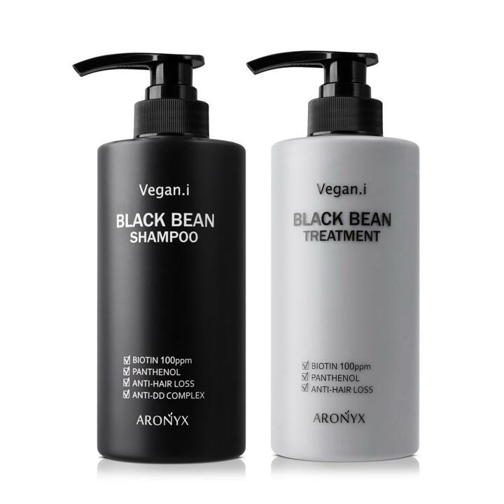 아로닉스 비건아이 블랙빈 샴푸 500ml+트리트먼트 500ml